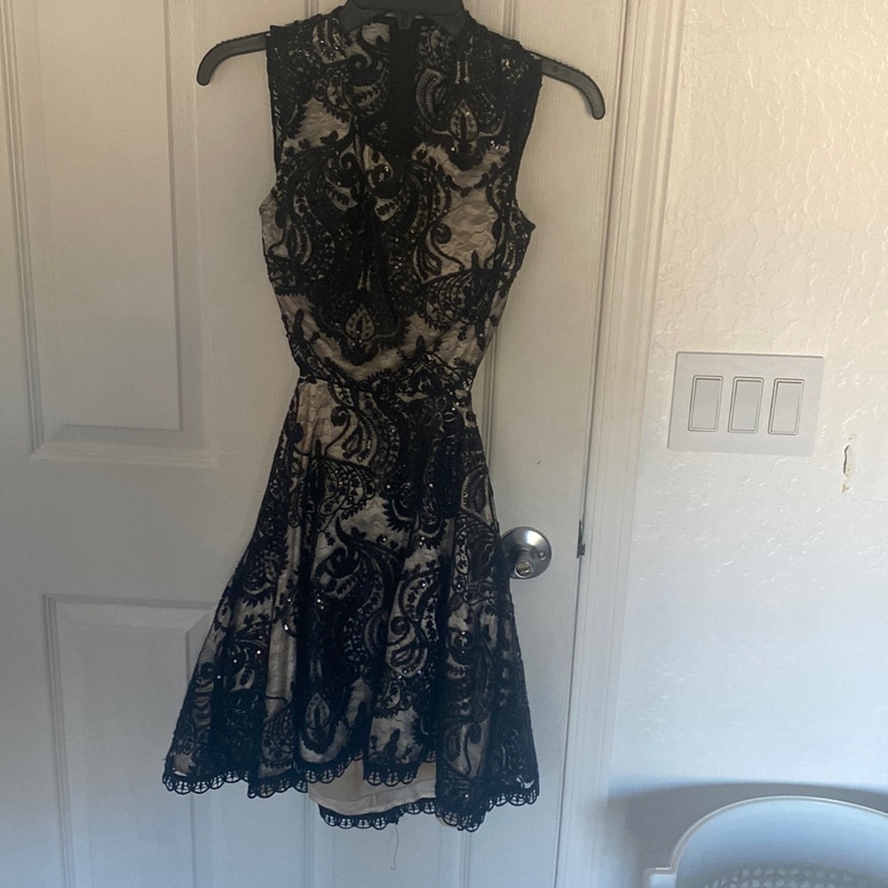 Formal black sequin dress